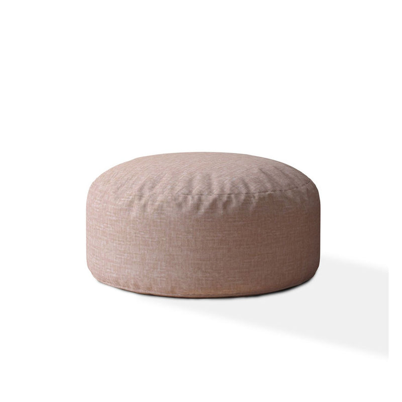 Home Outfitters 24" Pink Cotton Round Pouf Cover