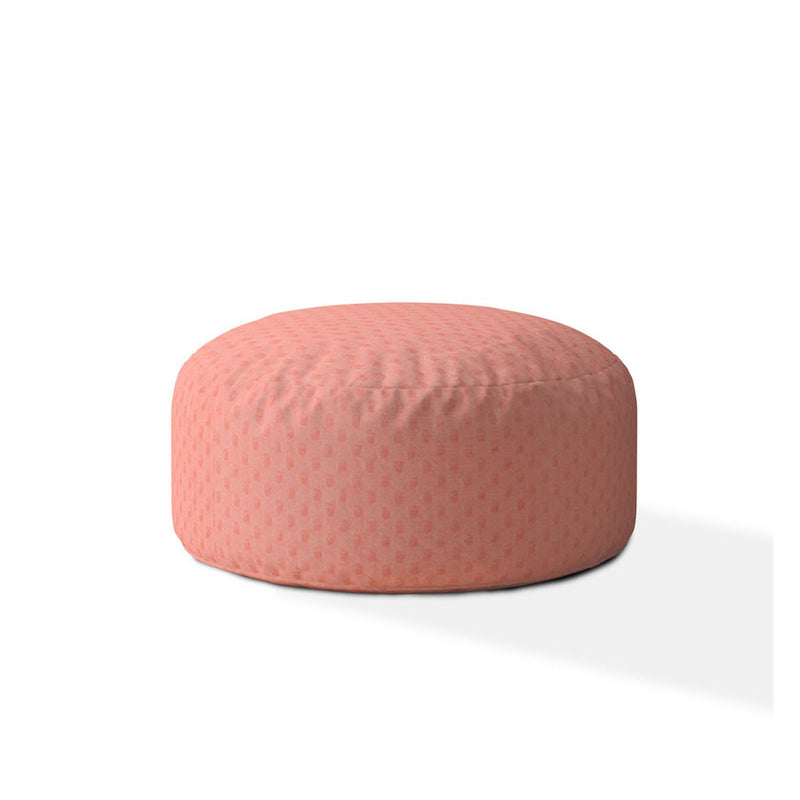 Home Outfitters 24" Pink Polyester Round Pouf Cover