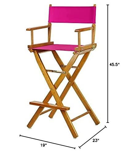 Casual Home 230-05/021-30 Director Chair 30" - Bar Height Honey OakFrame/Magenta Canvas