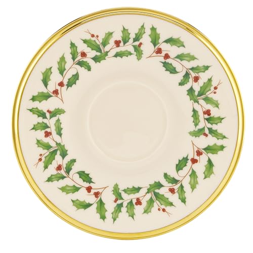 Lenox Holiday Saucer,Red / Green