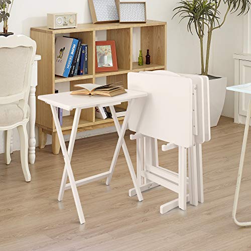 Casual Home 5pcs Set-White Tray Table