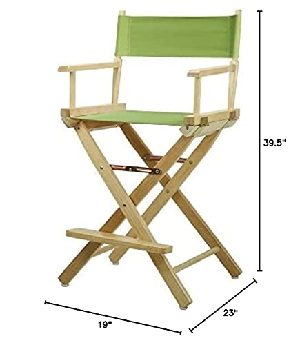 Casual Home 220-00/021-72 Director Chair 24" - Counter Height Natural Frame/Lime Green Canvas