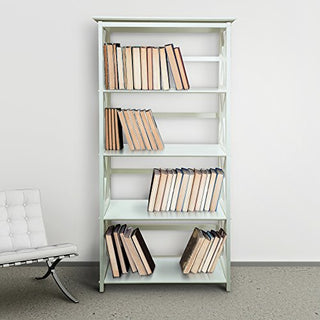 Casual Home Montego Bookcase, 5-Shelf, White, 324-51