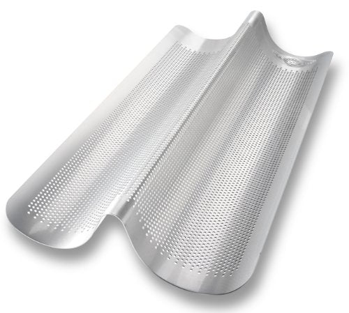 USA Pan Bakeware Aluminized Steel Perforated Italian Bread Pan, 16&