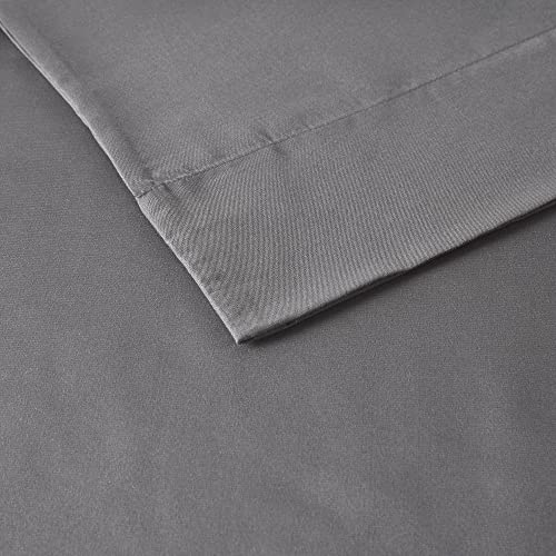 Intelligent Design Microfiber Bed Sheet Set Wrinkle Resistant, Soft Sheets with 12" Pocket, Modern, All Season, Cozy Bedding-Set, Matching Pillow Case, Full, Charcoal, 4 Piece (ID20-1076)