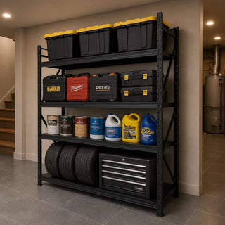 4-Tier Heavy Duty Storage Shelving Unit with 6000 LBS Capacity - Metal
