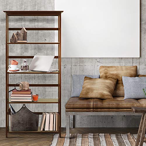 Casual Home Mission Style 5-Shelf Bookcase, Walnut