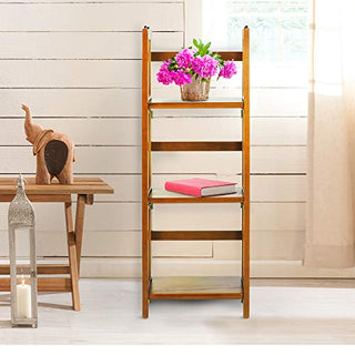 Casual Home 3-Shelf Folding Bookcase, 14" Wide, Honey Oak