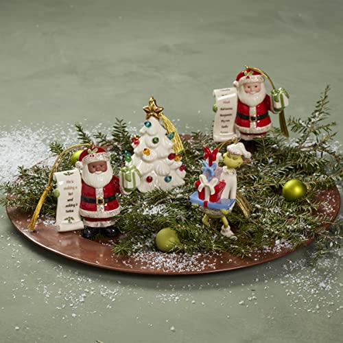 Lenox Grinch with All The Gifts Ornament, 0.35, Ivory