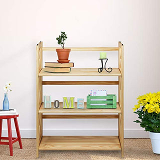 Casual Home Montego 3-Shelf Folding Bookcase, Natural