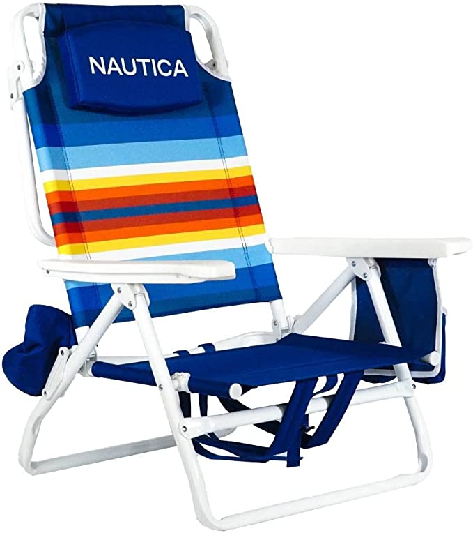 Nautica - 5 Position Beach Chair Raibow Fade
