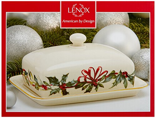 Lenox Winter Greetings Covered Butter,Ivory