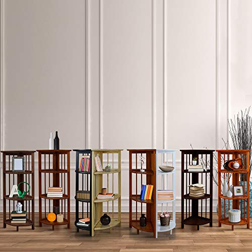 Casual Home 4-Shelf Corner Truffle Brown fold Bookcase