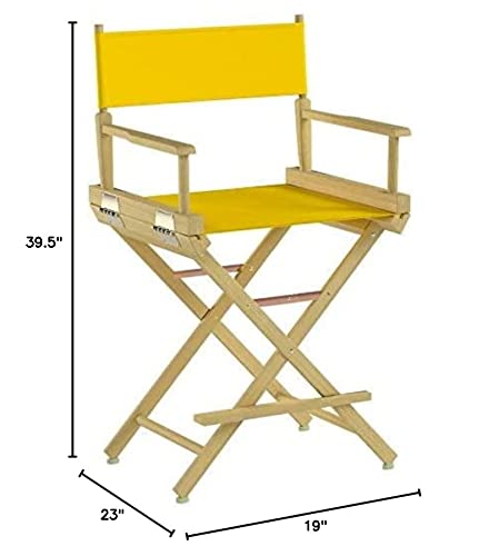 Casual Home 220-00/021-34 24" Natural Frame-Gold Canvas Director Chair Counter Height