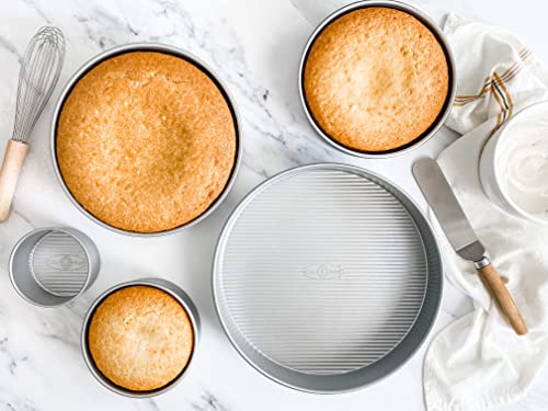 USA Pan Nonstick Round Cake Pan Set of 5 Tiered Cake Pans