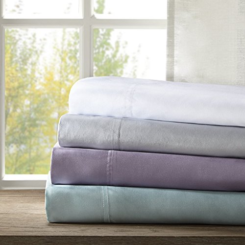 Sleep Philosophy 100% Rayon from Bed Sheets Set, Breathable and Lightweight Sheet with 15" Deep Pocket, All Season, Cozy Bedding, Matching Pillow Cases, California King, White 4 Piece