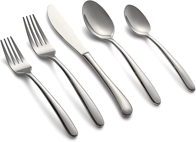 Cambridge Silversmiths Aladin Mirror 20-Piece Flatware Set, Service for 4