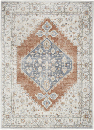 Home Outfitters 4' X 6' Gray Oriental Power Loom Distressed Washable Area Rug