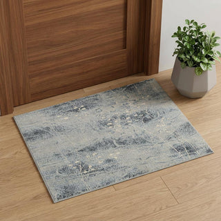 Home Outfitters 2' X 3' Blue Floral Power Loom Area Rug