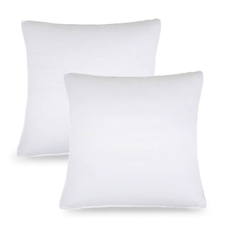 Set of Two Microfiber Down Alternative Medium Hypoallergenic European Size Bed Pillows