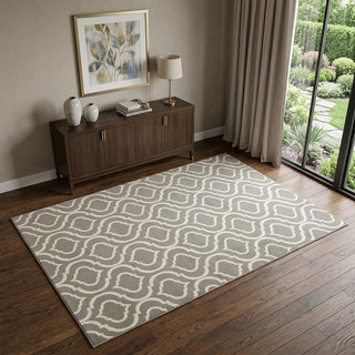 Home Outfitters 4' X 6' Gray Moroccan Power Loom Area Rug