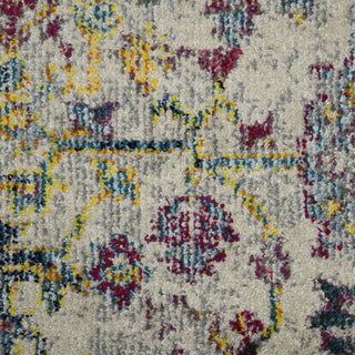 Home Outfitters 2' x 3' Gray Floral Power Loom Area Rug