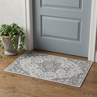 Home Outfitters 2' x 3' Gray Medallion Power Loom Area Rug