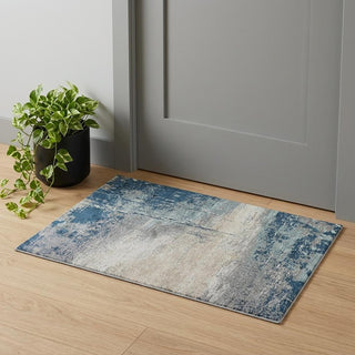 Home Outfitters 2' X 3' Dark Blue And Gray Abstract Area Rug
