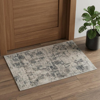 Home Outfitters 2' X 3' Gray and Beige Abstract Power Loom Area Rug