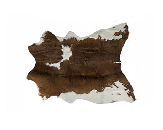 Home Outfitters 2' X 3' Brown and White Cowhide Hand Tufted Area Rug