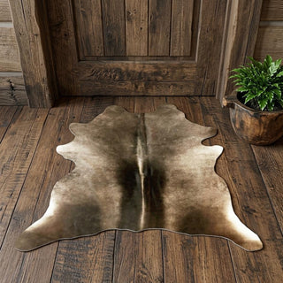 Home Outfitters 2' X 3' Brown Cowhide Hand Knotted Area Rug
