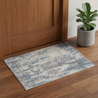 Home Outfitters 2' X 3' Gray and Ivory Abstract Area Rug