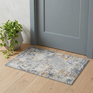 Home Outfitters 2' X 3' Gray and Ivory Abstract Area Rug