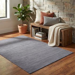 Home Outfitters 4' X 6' Navy Blue Abstract Washable Area Rug