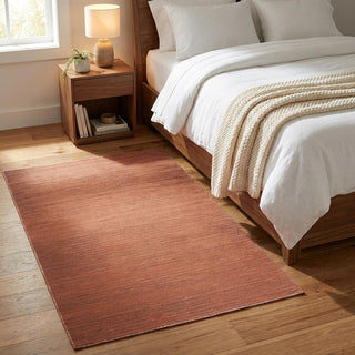 Home Outfitters 4' X 6' Brick Red Abstract Washable Area Rug