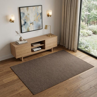 Home Outfitters 4' X 6' Brown Geometric Power Loom Non Skid Area Rug