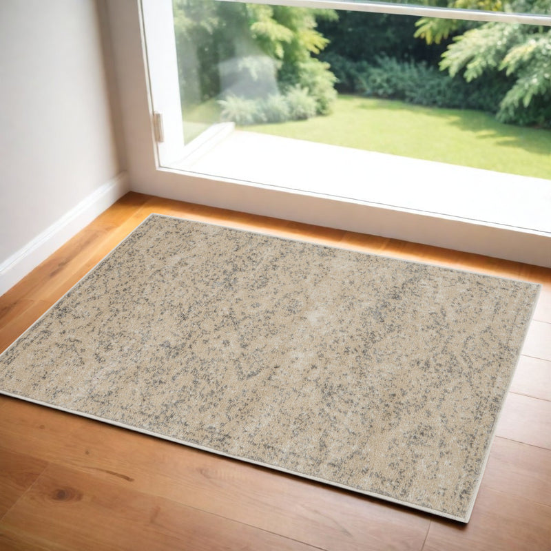 Home Outfitters Metallic Silver Animal Print Area Rug