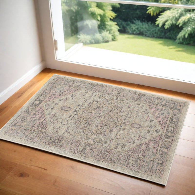 Home Outfitters 24" X 36" Salt And Pepper, Black And White Calfskin - Area Rug