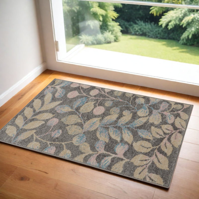 Home Outfitters 24" X 36" Salt And Pepper, Brown And White Calfskin - Area Rug