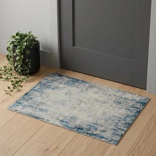 Home Outfitters 2' X 3' Blue and Ivory Abstract Area Rug
