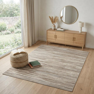 Home Outfitters 4' X 6' Ivory and Gray Abstract Non Skid Area Rug