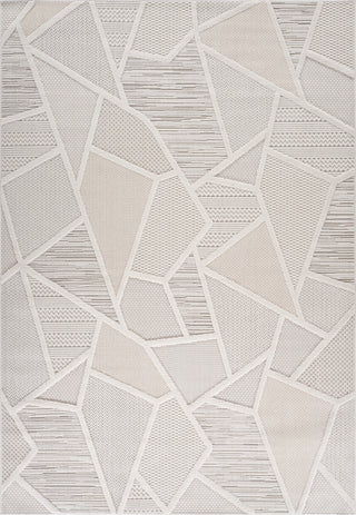 Home Outfitters 4' X 6' Cream and Beige Geometric Distressed Area Rug