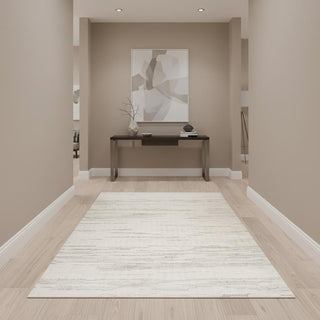 Home Outfitters 4' X 6' Gray and Beige Geometric Distressed Area Rug