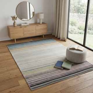 Home Outfitters 4' X 6' Beige and Blue Abstract Distressed Area Rug