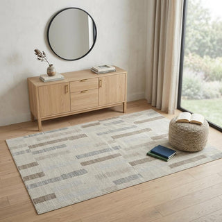 Home Outfitters 4' X 6' Beige and Brown Abstract Distressed Area Rug
