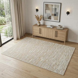 Home Outfitters 4' X 6' Beige and Brown Abstract Distressed Area Rug