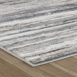 Home Outfitters 4' X 6' Blue and Gray Abstract Distressed Area Rug