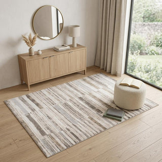Home Outfitters 4' X 6' Beige and Brown Abstract Distressed Area Rug