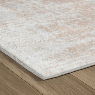 Home Outfitters 4' X 6' Beige and Brown Abstract Distressed Area Rug