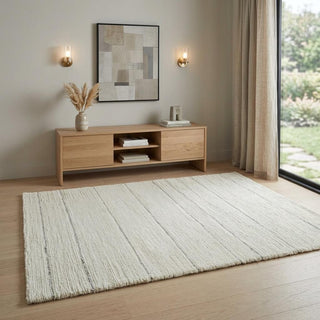 Home Outfitters 4' X 6' Cream and Beige Abstract Non Skid Area Rug